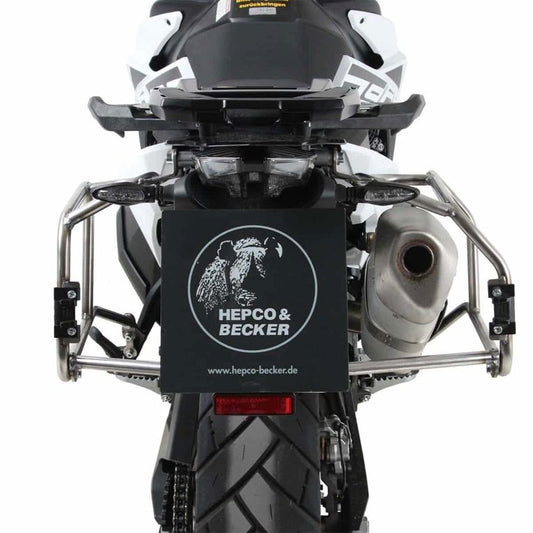 Porte-bagages en acier inoxydable Hepco&Becker pour valises latérales 'Cutout' Xplorer KTM 890 Adventure '21-