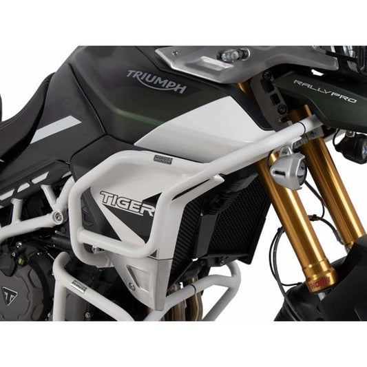 Pare-choc Hepco&Becker blanc (réservoir) Triumph Tiger 850 Sport '21-