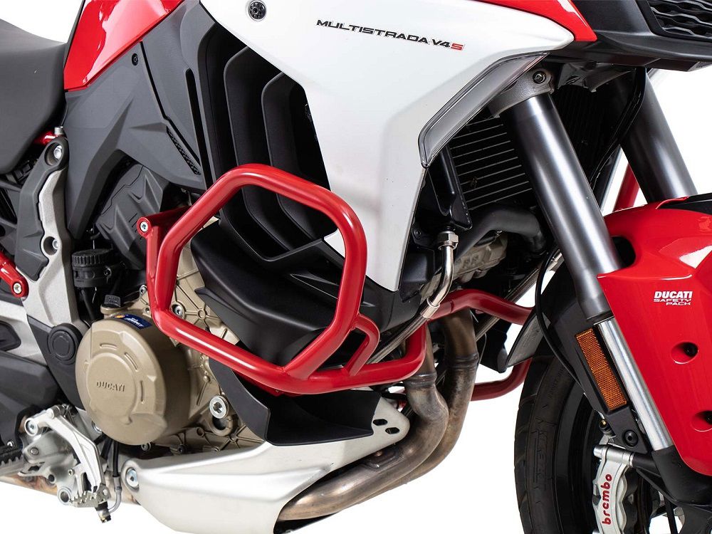 Pare-choc rouge Hepco&Becker pour Ducati Multistrada V4 / S / S Sport '21-