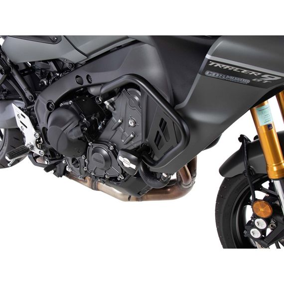 Pare-choc noir Hepco&Becker avec crash pad pour Yamaha Tracer 9 / GT '21-