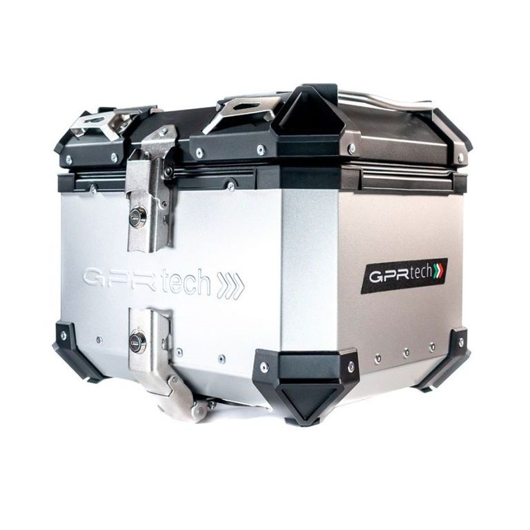 Top case ALPI-TECH 26L argent avec plaque de montage universelle