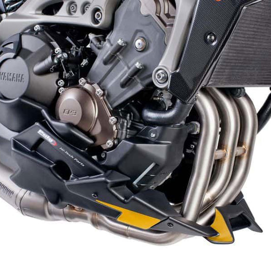 Sabot moteur S-line Puig look carbone Yamaha MT-09 '13-/ Tracer '15- (échappement Akrapovic)