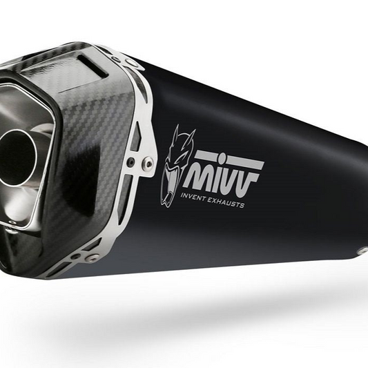 Silencieux MIVV Delta Race en acier inoxydable noir Kawasaki Z H2 '20-