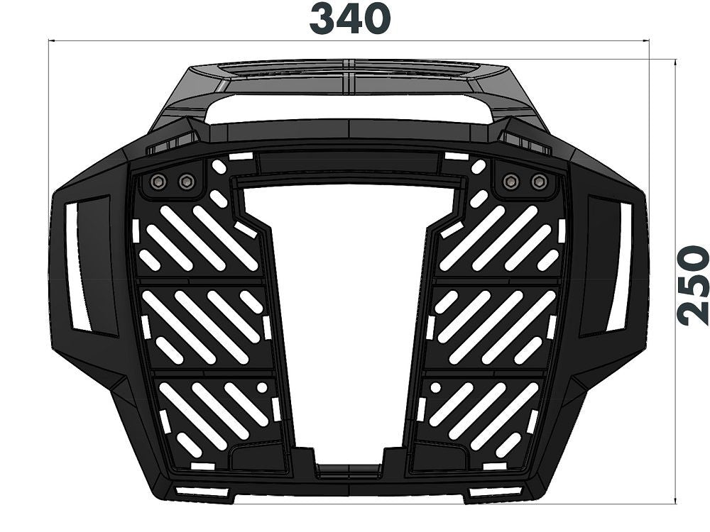 Porte-bagages supérieur Alurack noir Hepco&Becker KTM 390 Adventure '20-