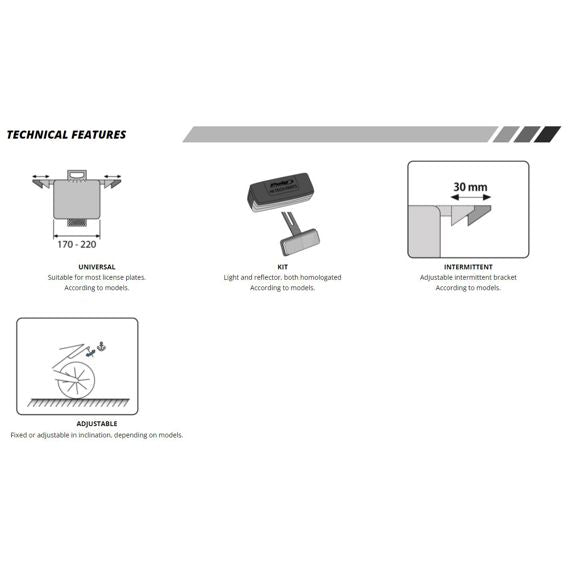 Support de plaque d'immatriculation Puig Suzuki GSX-S 750 / GSX-S 950 / GSX-S 1000/F