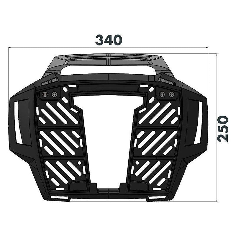 Support supérieur noir Alurack Hepco&Becker Honda CB650R '21-