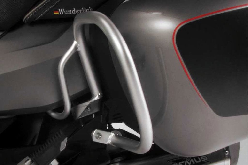 Barre de protection de valise argentée BMW R1200RT -'13 Wunderlich