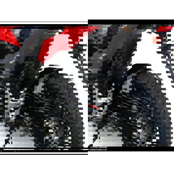 Garde-boue arrière sport-line noir avec filet argenté Honda NC700S/X/D / NC750S/X