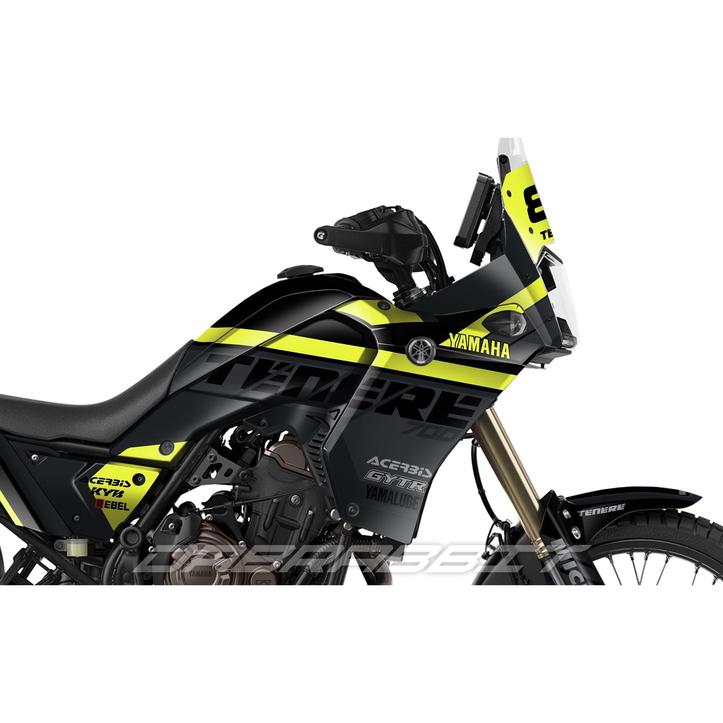 Jeu d'autocollants YAMAHA TENERE 700 / T7 (SD-BY)