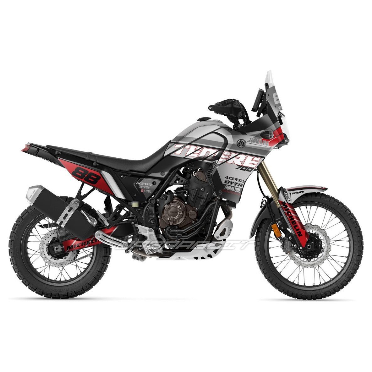 Jeu d'autocollants YAMAHA TENERE 700 / T7 (SD-GR)