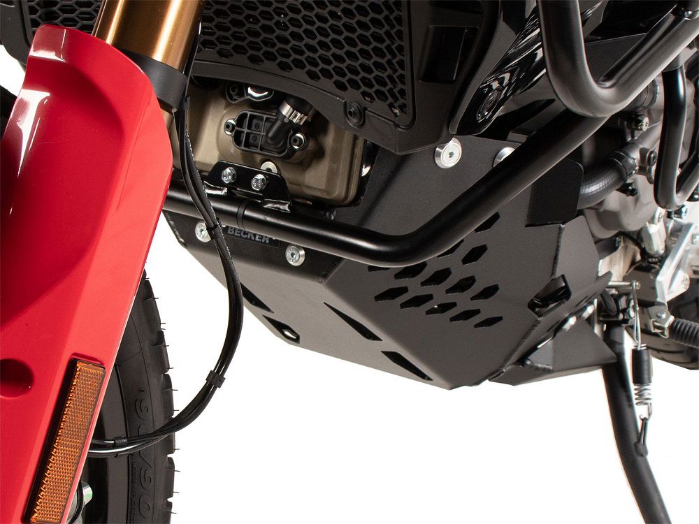 Carter de plaque aluminium noir Hepco&Becker Ducati Desert X '22-
