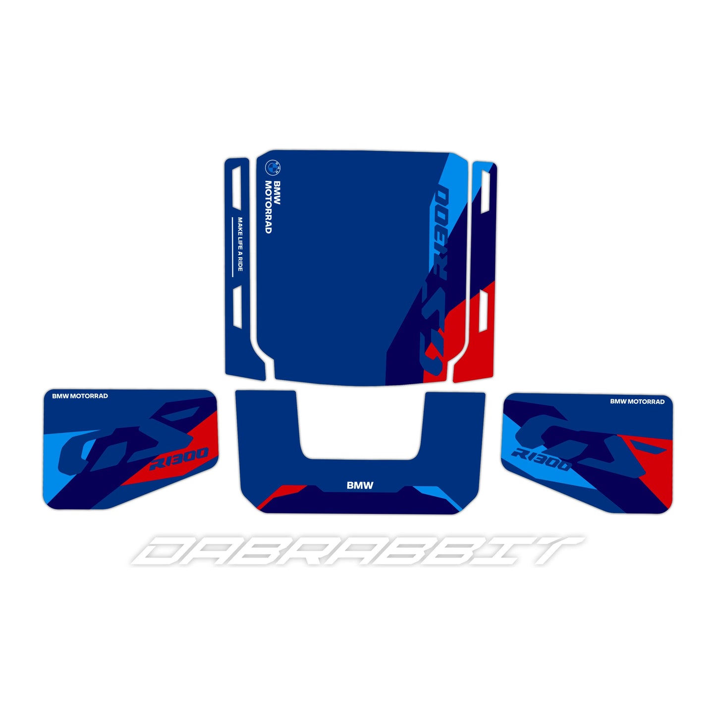 Jeu d'autocollants pour valise BMW R 1300 GS VARIO (MC-BL)