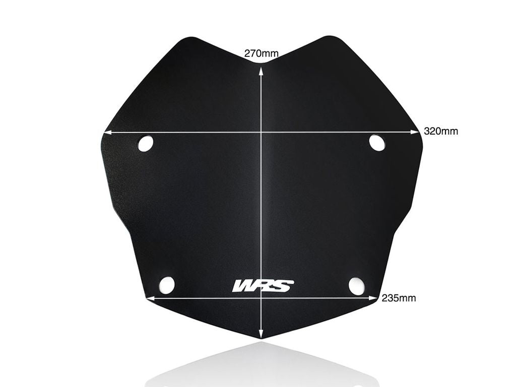 Pare-brise de remplacement modèle rallye WRS BMW R1200GS '13-17 / R1250GS '18-23 noir mat