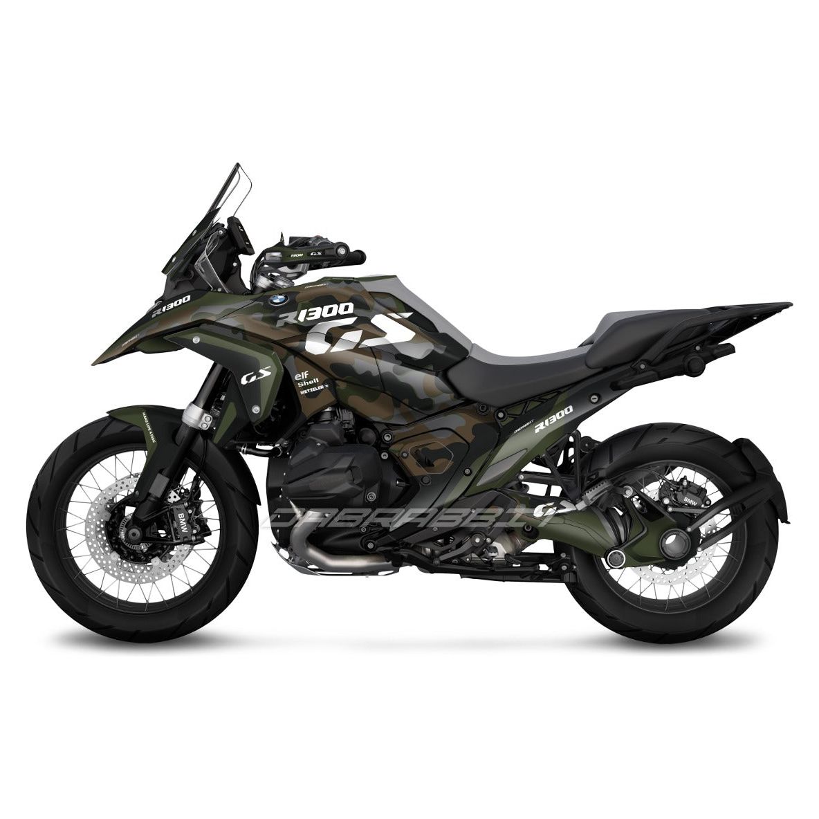 Pack d'autocollants BMW R1300GS vert camouflage
