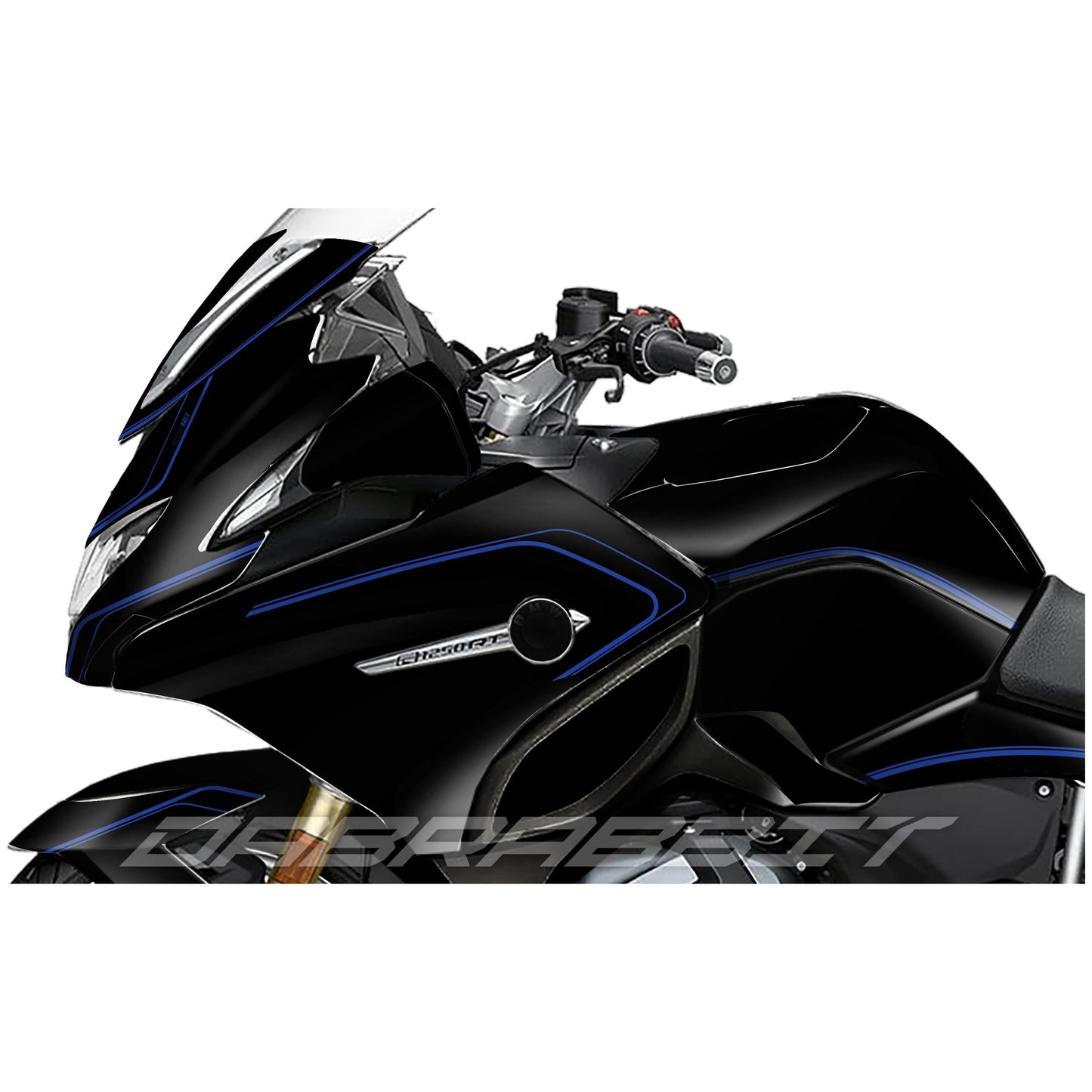 Jeu d'autocollants BMW R 1200/1250 RT M bleu