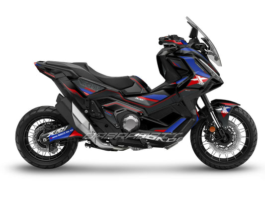X-ADV 750 (2025) Full Graphic Kit – XL Black Blue Light Edition (XL-BBL)