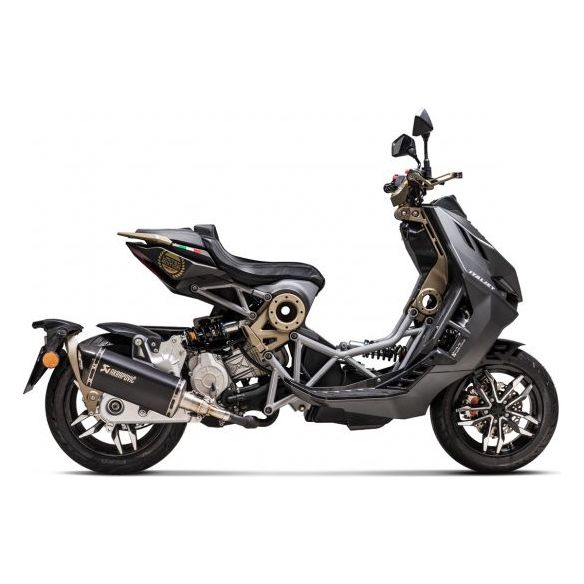 Silencieux Akrapovic noir titane pour Italjet Dragster 125 (2021-2024)