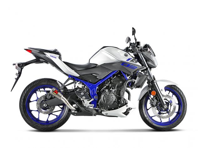 SILENCIEUX AKRAPOVIC SLIP ON TITANE TROMBONCINO YAMAHA MT-03 2016-21 RACING