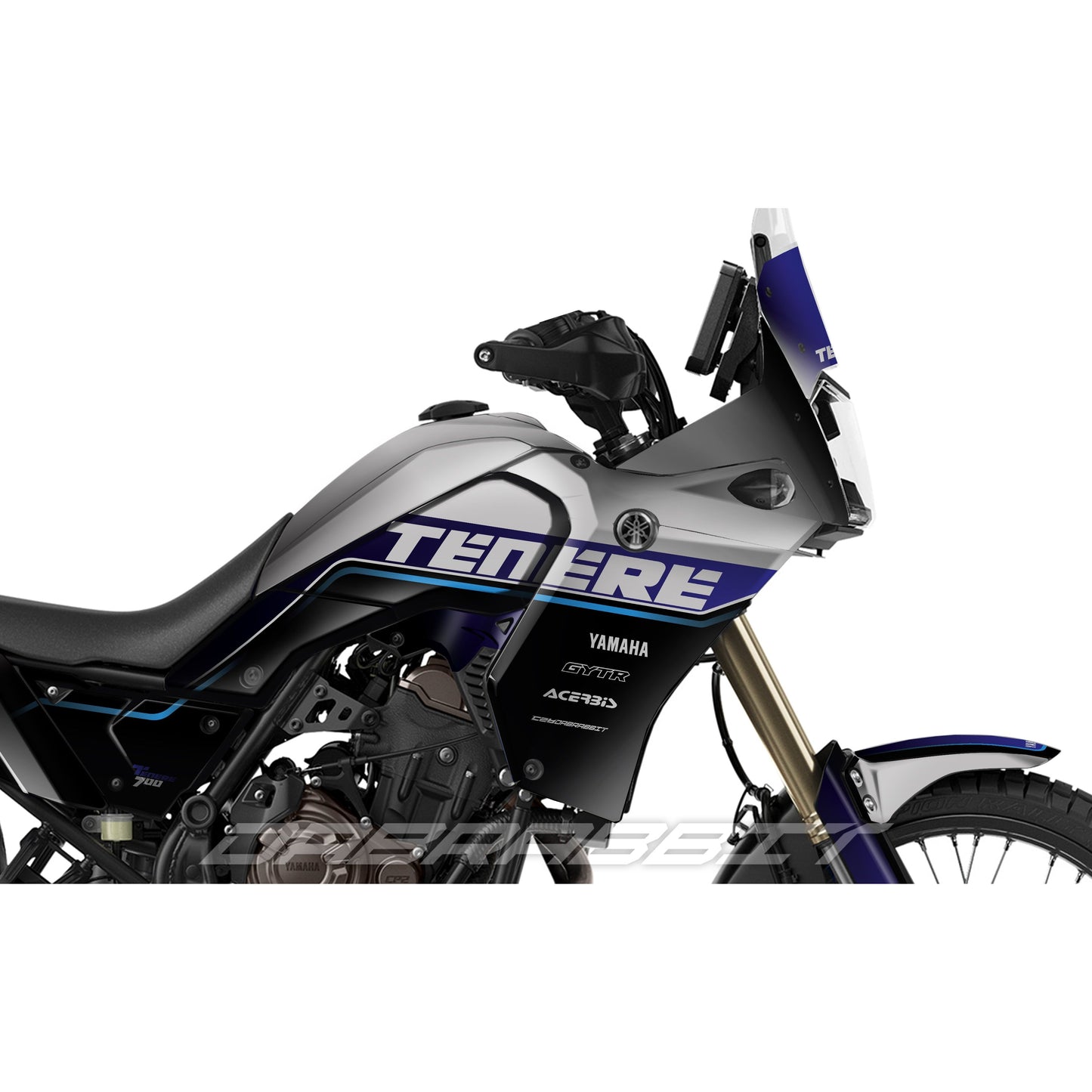 Jeu d'autocollants YAMAHA TENERE 700 / T7 (HF-BL)