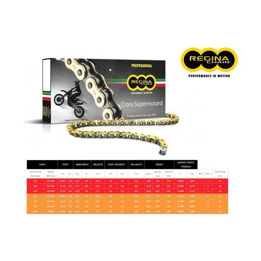 CATENA REGINA 126RX3 PASSO 428 APRILIA SX 125 18 +