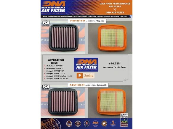 Filtre à air DNA en coton pour Ducati Multistrada V2/S 2022-2023