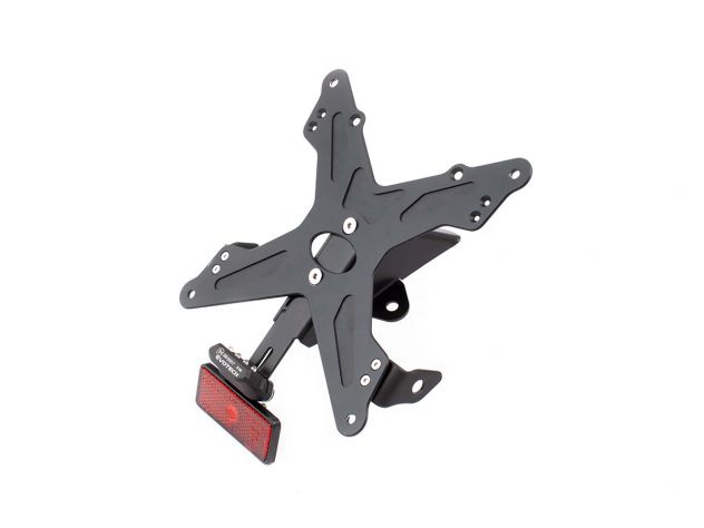 Support de plaque d'immatriculation réglable en aluminium EVOTECH pour Triumph Bonneville Bobber 1200 2017-2020