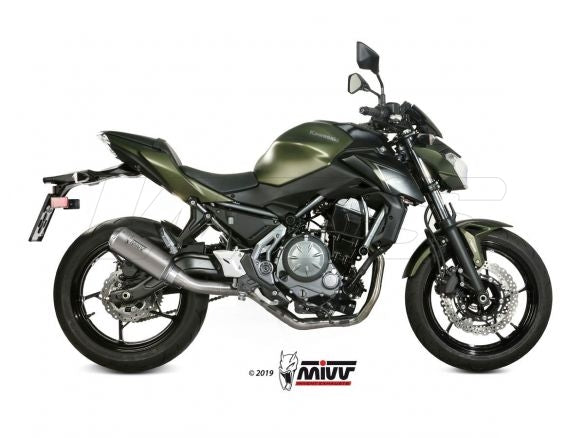 Ligne complète 2x1 MIVV MK3 en acier inoxydable pour Kawasaki Z 650 2017-2023