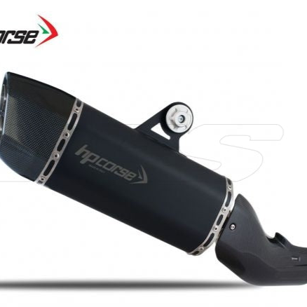 SILENCIEUX HP CORSE SP-3 CARBONE COURT ACIER NOIR BMW R 1250 GS 2018-2023