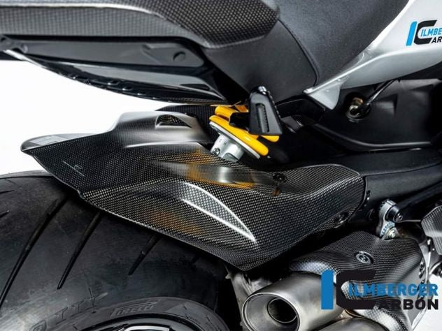 Garde-boue arrière ILMBERGER en carbone brillant pour Ducati Diavel V4 2023-2024