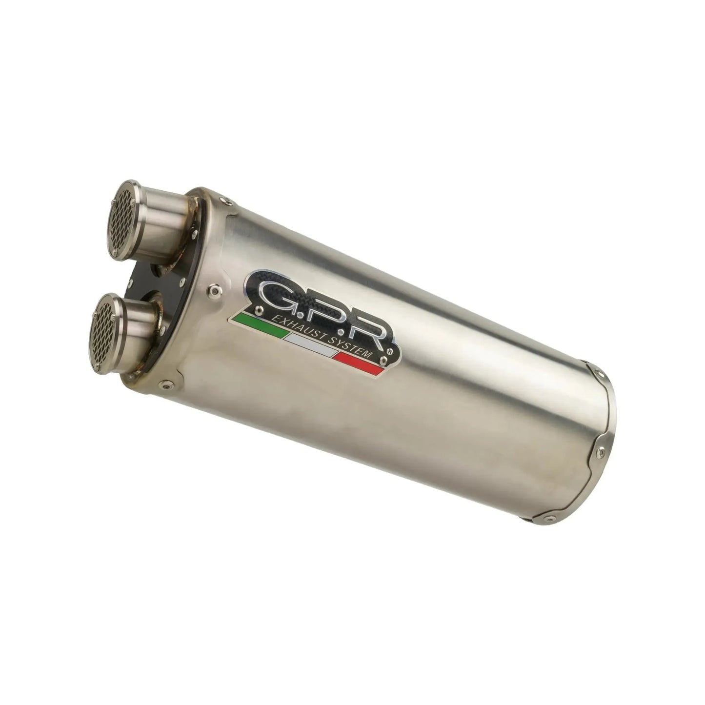 Échappement double GPR en acier brossé CF Moto 700 MT 2023-2024 homologué