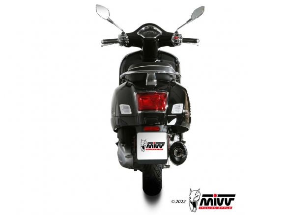 SILENCIEUX MIVV MOVER NOIR EN ACIER INOXYDABLE VESPA GTS 300 2021-2024