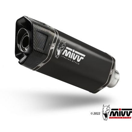 SILENCIEUX MIVV SR-1 NOIR EN ACIER INOXYDABLE KYMCO AK 550 2021-2024