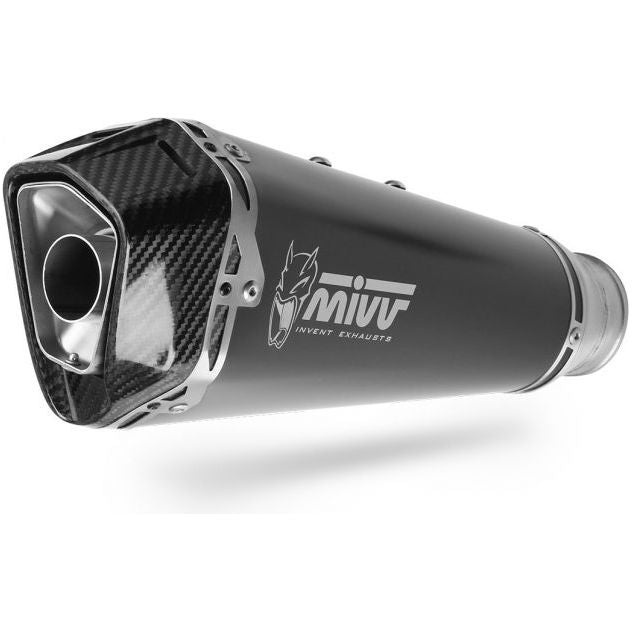 Silencieux MIVV Sport Delta Race en acier inoxydable noir pour Aprilia Tuono 125 (2017-2020)