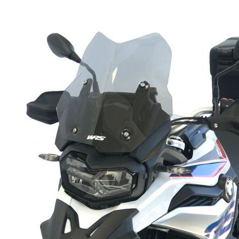 Pare-brise WRS fumé foncé Touring + kit de montage pour BMW F850GS Adventure 2018-2023