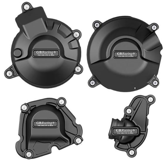 Ensemble de caches moteur GB-Racing Yamaha MT-09 / Tracer / Scrambler '21- (cache d'embrayage, d'impulsion, de dynamo et de pompe à eau)