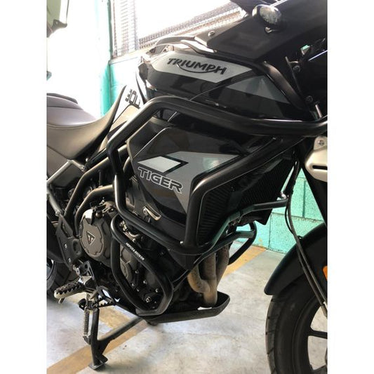 Pare-choc au dessus du SOLID (protection de réservoir) noir Hepco&amp;Becker Triumph Tiger 850 Sport '21-