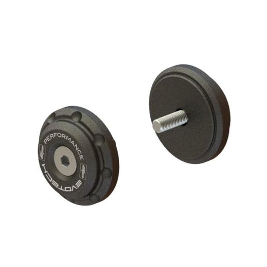 Embouts de guidon (jeu) noirs Evotech Performance Triumph Speed ​​​​Triple 1200 RS '21- (avec rétroviseurs d'embout de guidon)