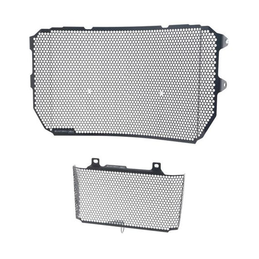 Ensemble de caches de radiateur/refroidisseur d'huile noir Evotech Performance Yamaha MT-10 '16-21