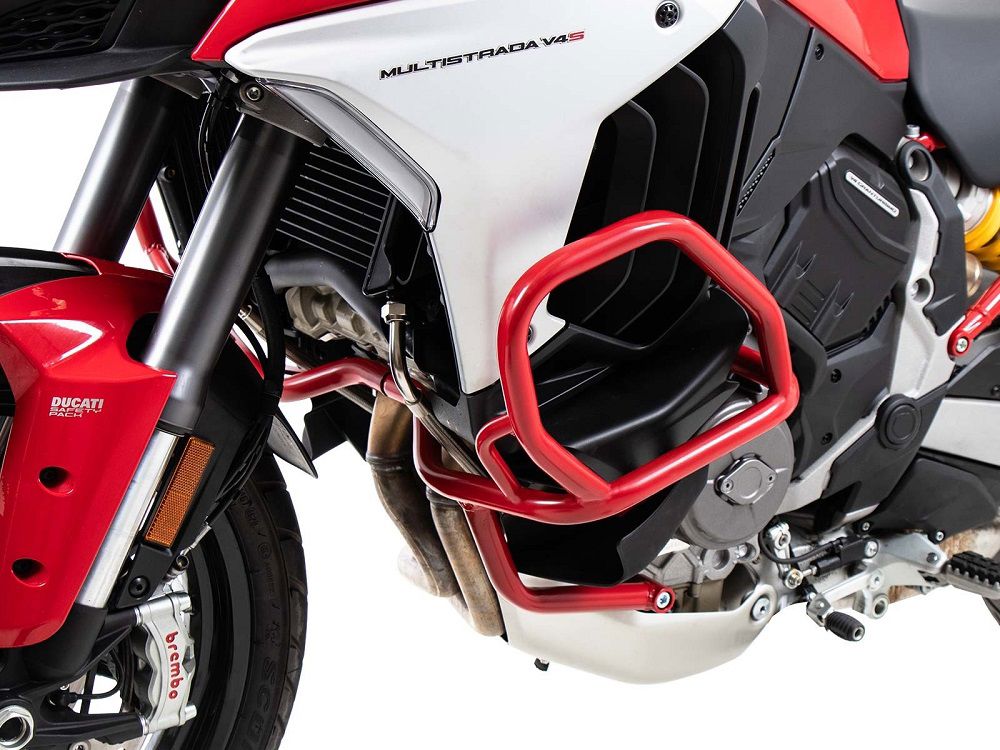 Pare-choc rouge Hepco&amp;Becker pour Ducati Multistrada V4 / S / S Sport '21-
