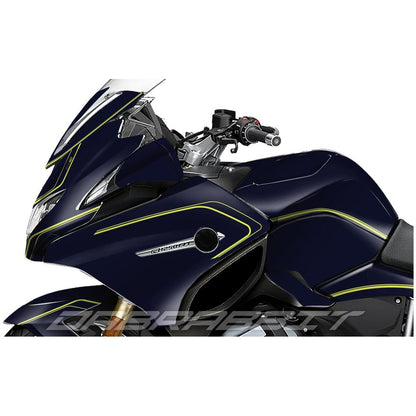Jeu d'autocollants BMW R 1200/1250 RT Bleujaune