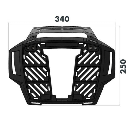 Porte-bagages supérieur noir Alurack Hepco&amp;Becker Honda CRF1100L Africa Twin '20-23