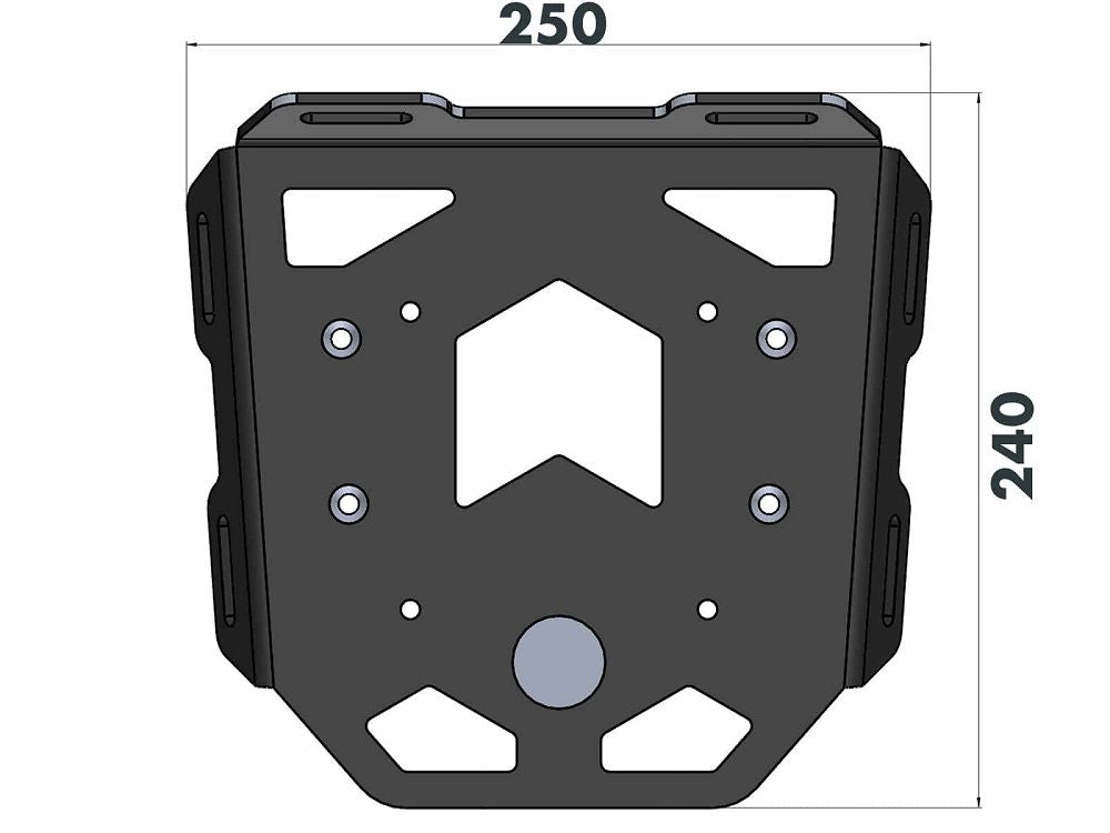Porte-bagages supérieur noir Minirack Hepco&amp;Becker Ducati DesertX '22-