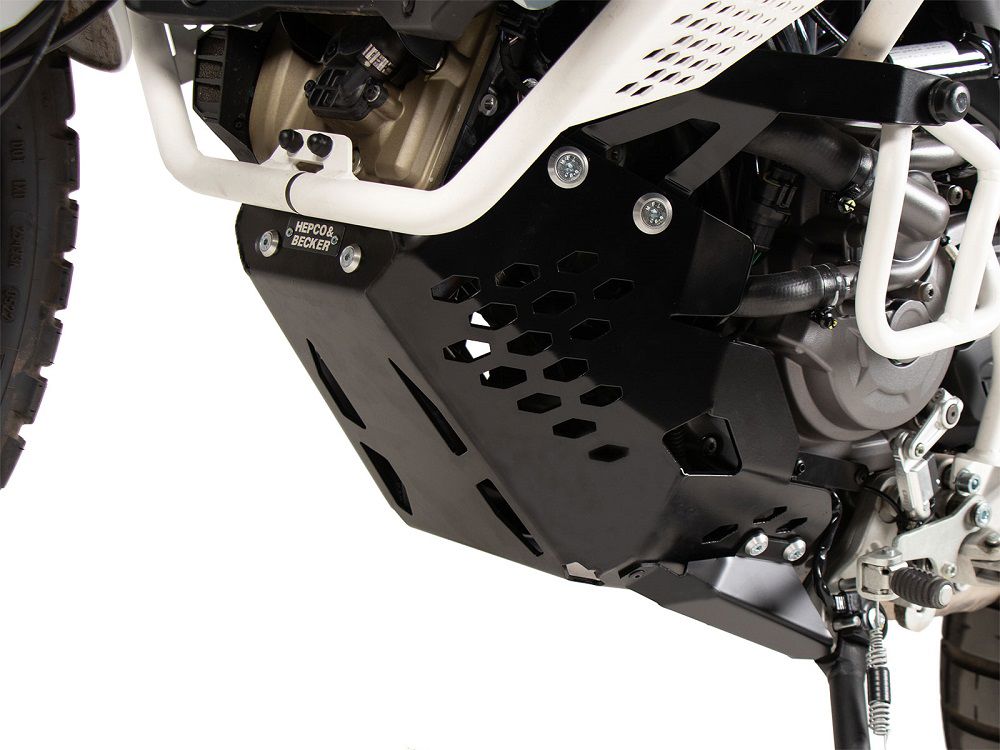 Carter de plaque aluminium noir Hepco&amp;Becker Ducati Desert X '22-
