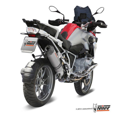 Silencieux ovale MIVV en titane avec capuchon en carbone (grand) BMW R1200GS LC '13-