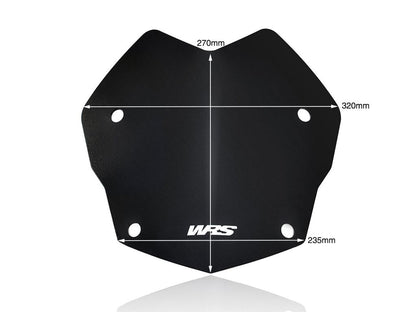 Pare-brise de remplacement modèle rallye WRS BMW R1200GS '13-17 / R1250GS '18-23 noir mat