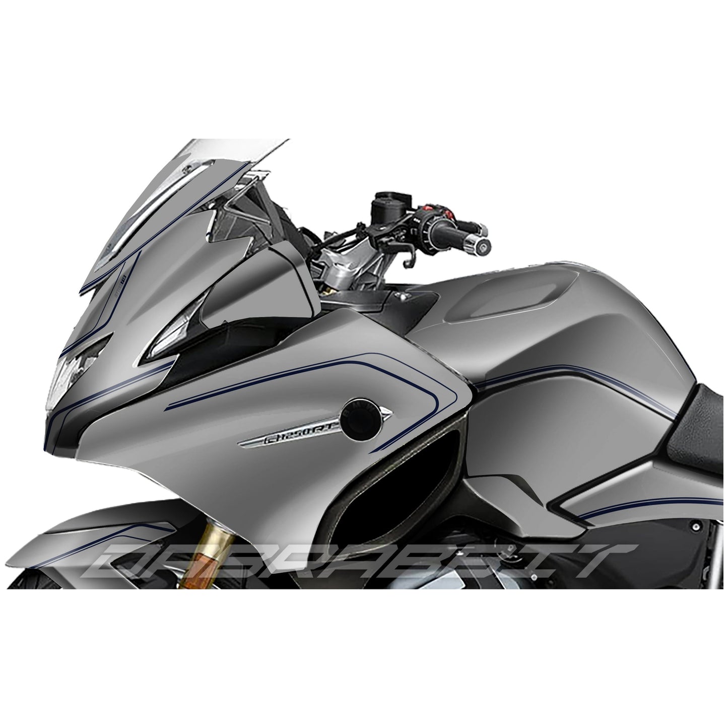 Jeu d'autocollants BMW R 1200/1250 RT gris