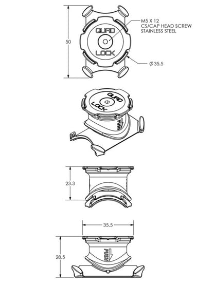 Support de guidon/potence de vélo QUAD LOCK