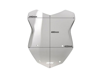 Pare-brise intermédiaire de remplacement WRS BMW R1200GS '13-17 / R1250GS '18 - légèrement teinté