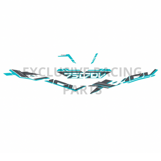 Set d'autocollants Honda X-ADV 750 2025 – Édition Argent/Menthe
