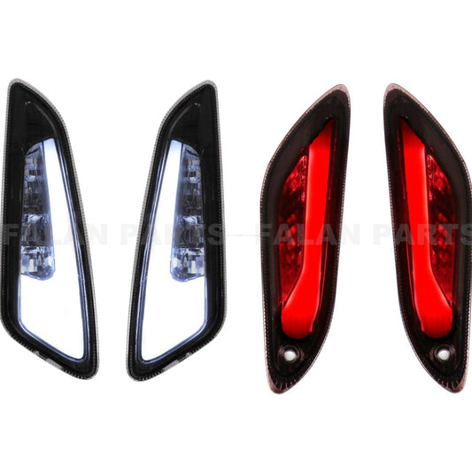 Clignotants LED avant et arrière fumés style Audi | Vespa Primavera / Sprint